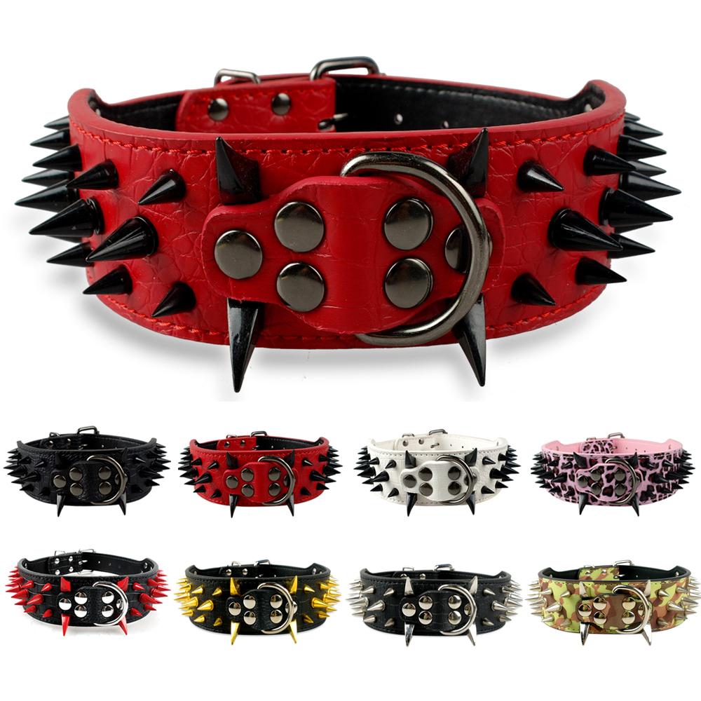 Spiked Studded Leather Dog Collars