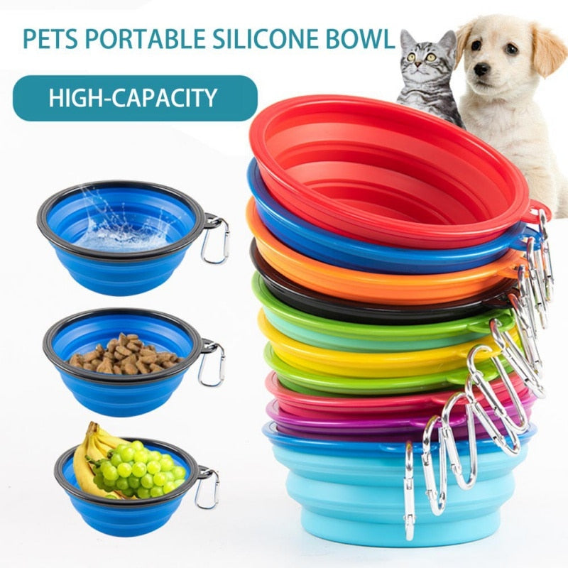 Folding Silicone Travel Dog Bowls